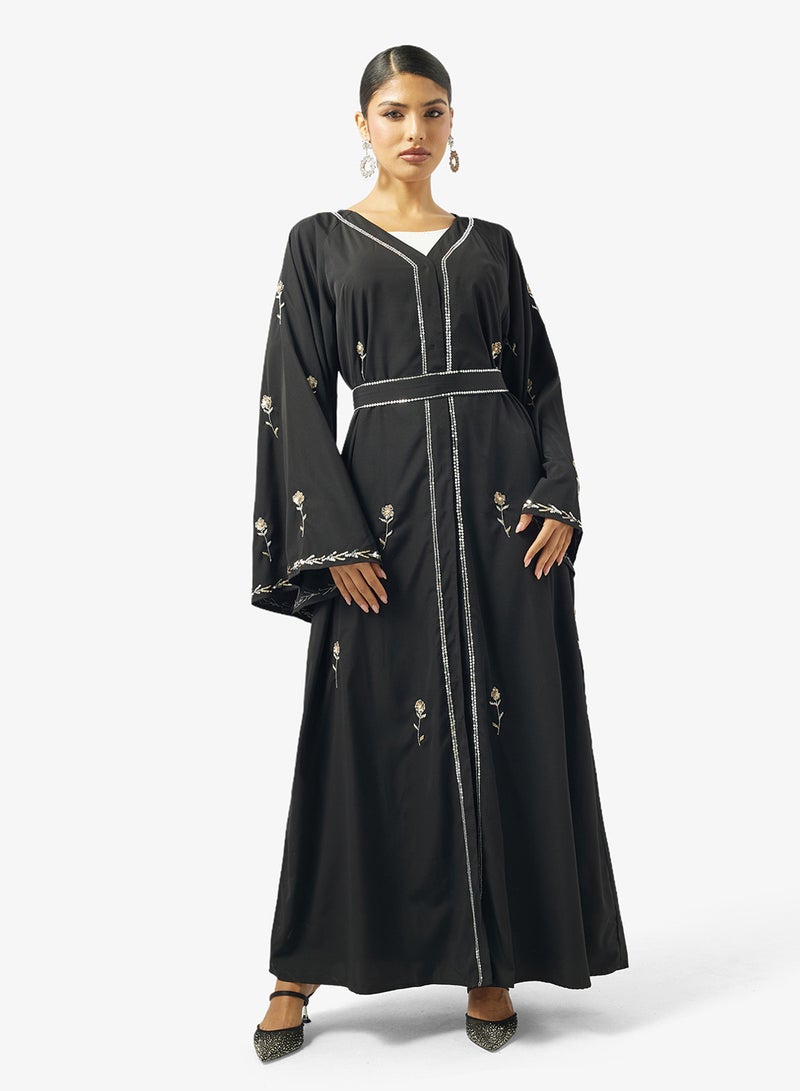 Khizana Embroidered Abaya With Sheila - Image 5